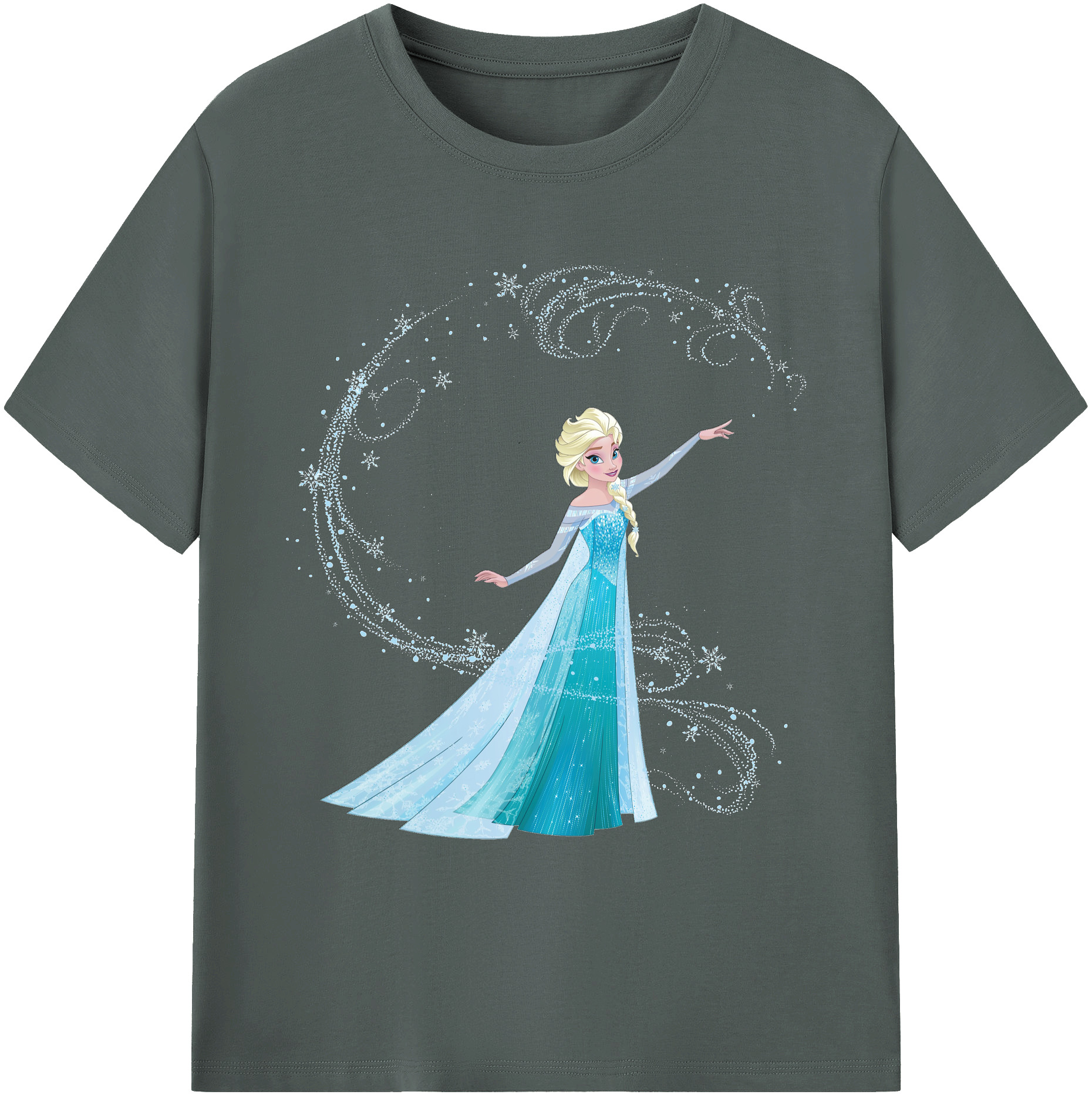 （画像用） アナと雪の女王 アンナ エルサ Frozen Anna Elsa 綿100％ メンズ半袖Tシャツ｜肌触りやわらか＆通気性